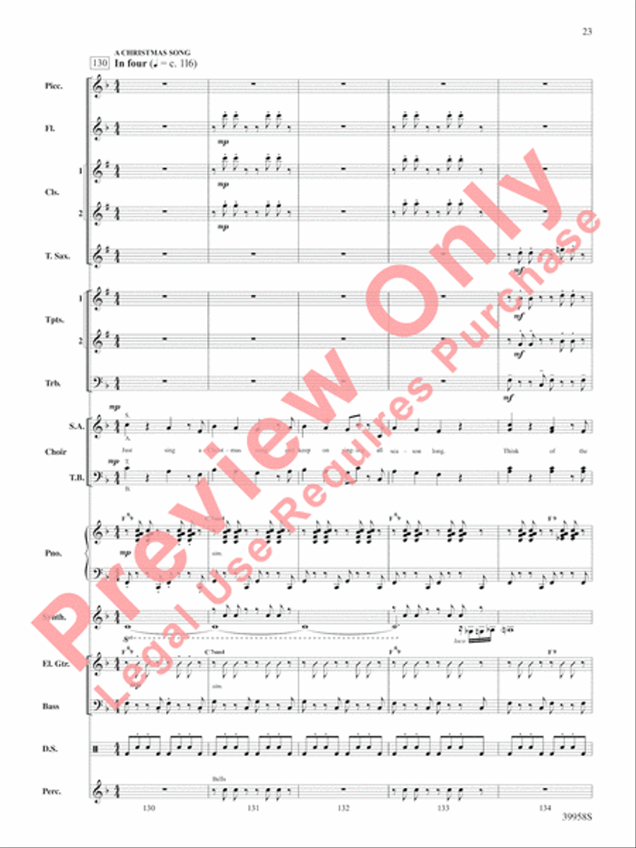 Elf: A Medley from the Broadway Musical Choir scores gallery preview page 24