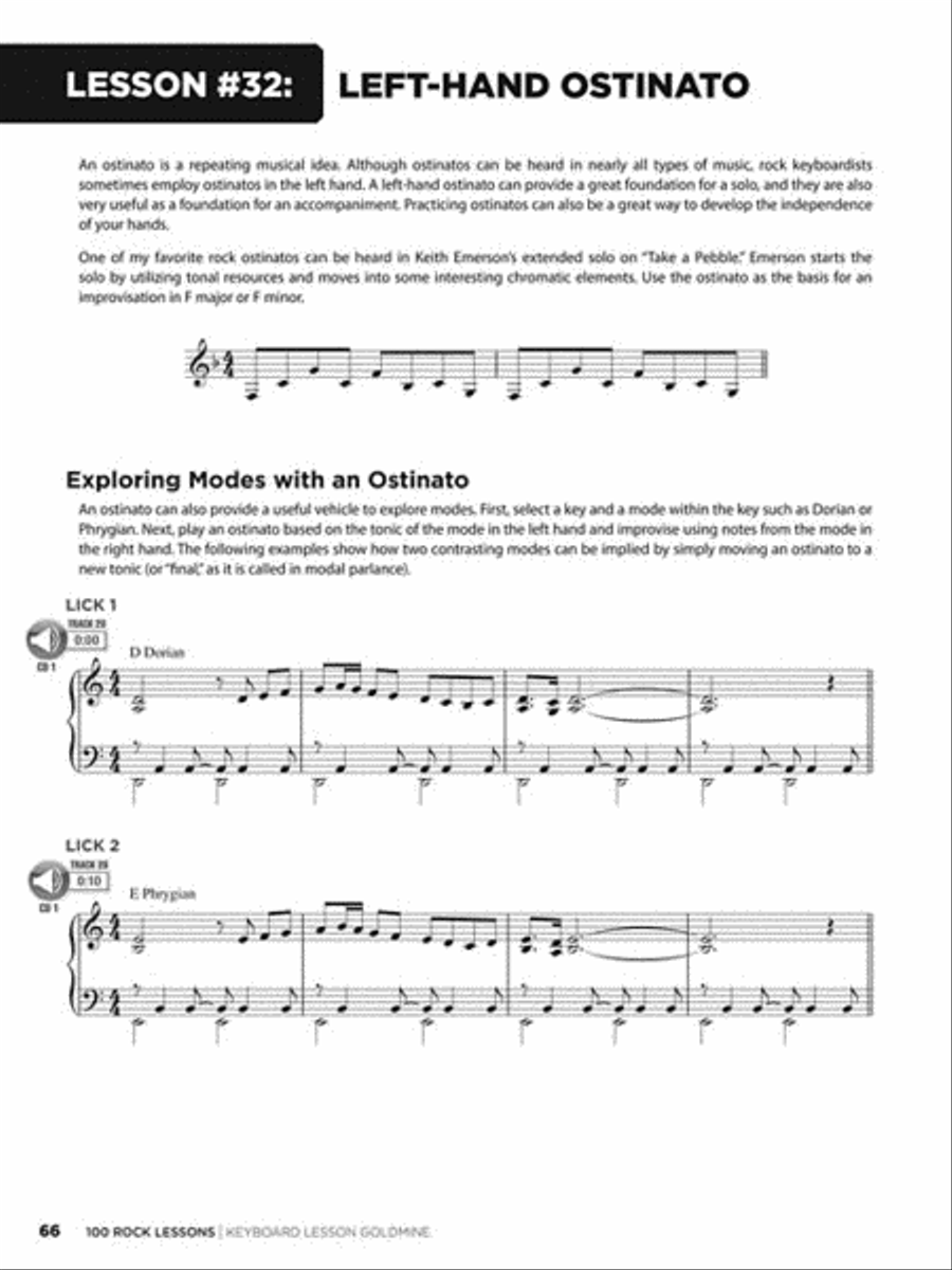 100 Rock Lessons 100 Rock Lessons Piano Method scores gallery preview page 3