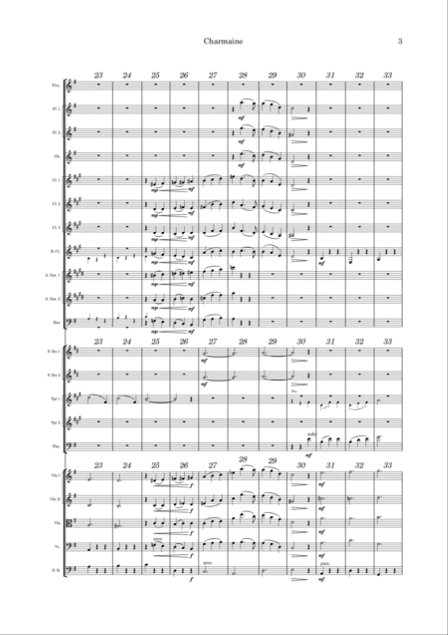 Charmaine Full Orchestra scores gallery preview page 3