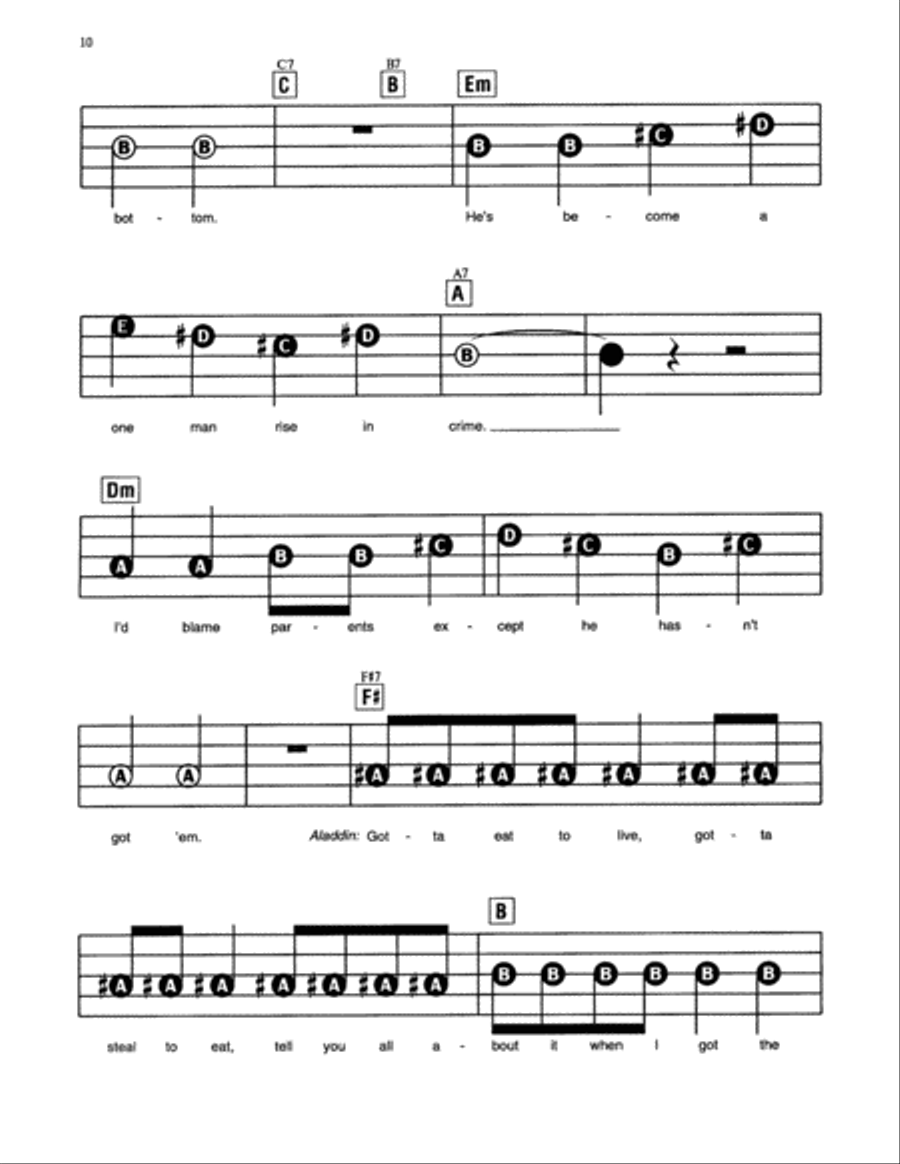 One Jump Ahead (from Disney's Aladdin) Electronic Keyboard scores gallery preview page 3
