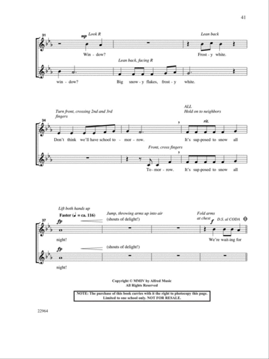 The Big Chill - Teacher's Handbook Unison Choir scores gallery preview page 45