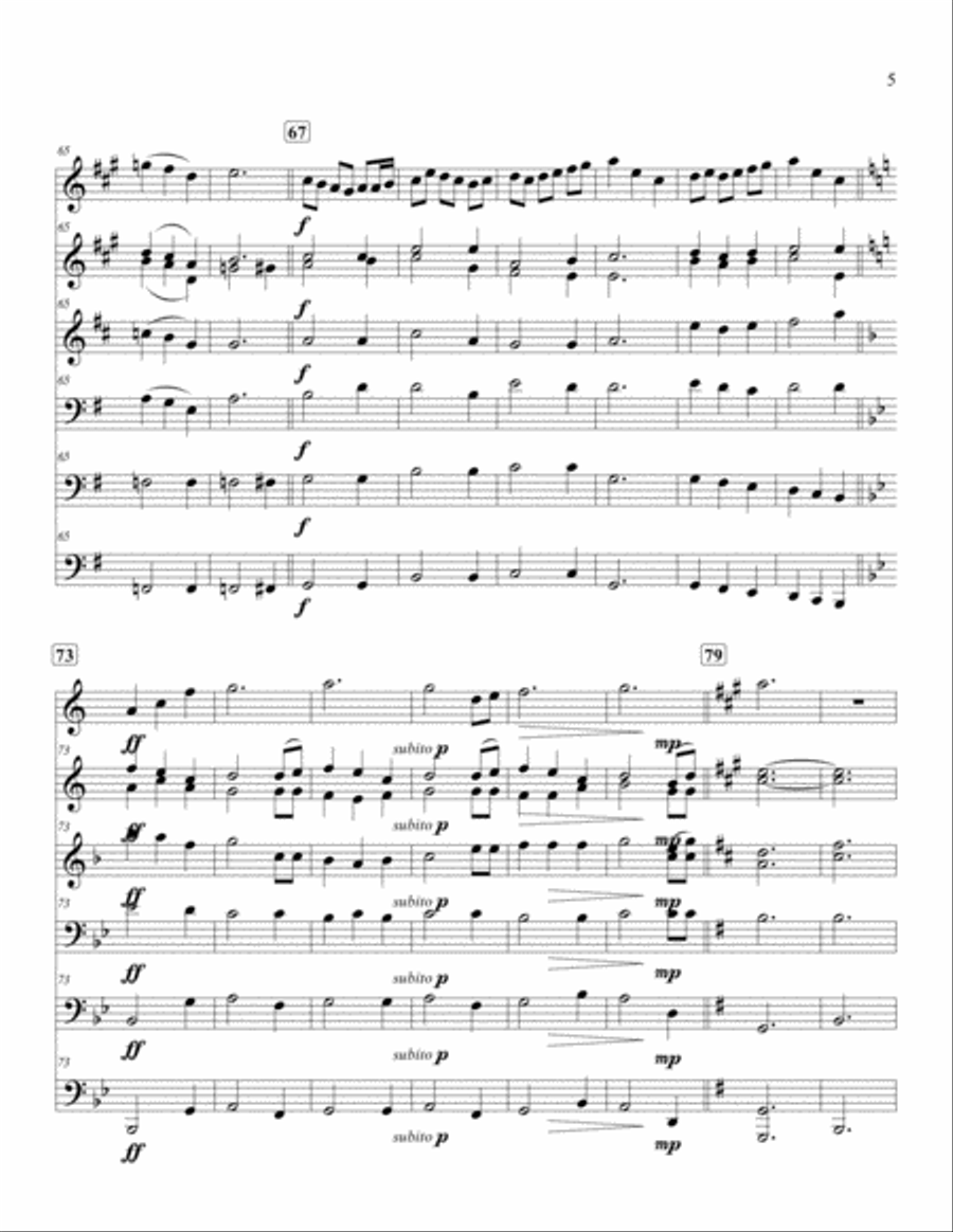All Is Well Brass Ensemble scores gallery preview page 5
