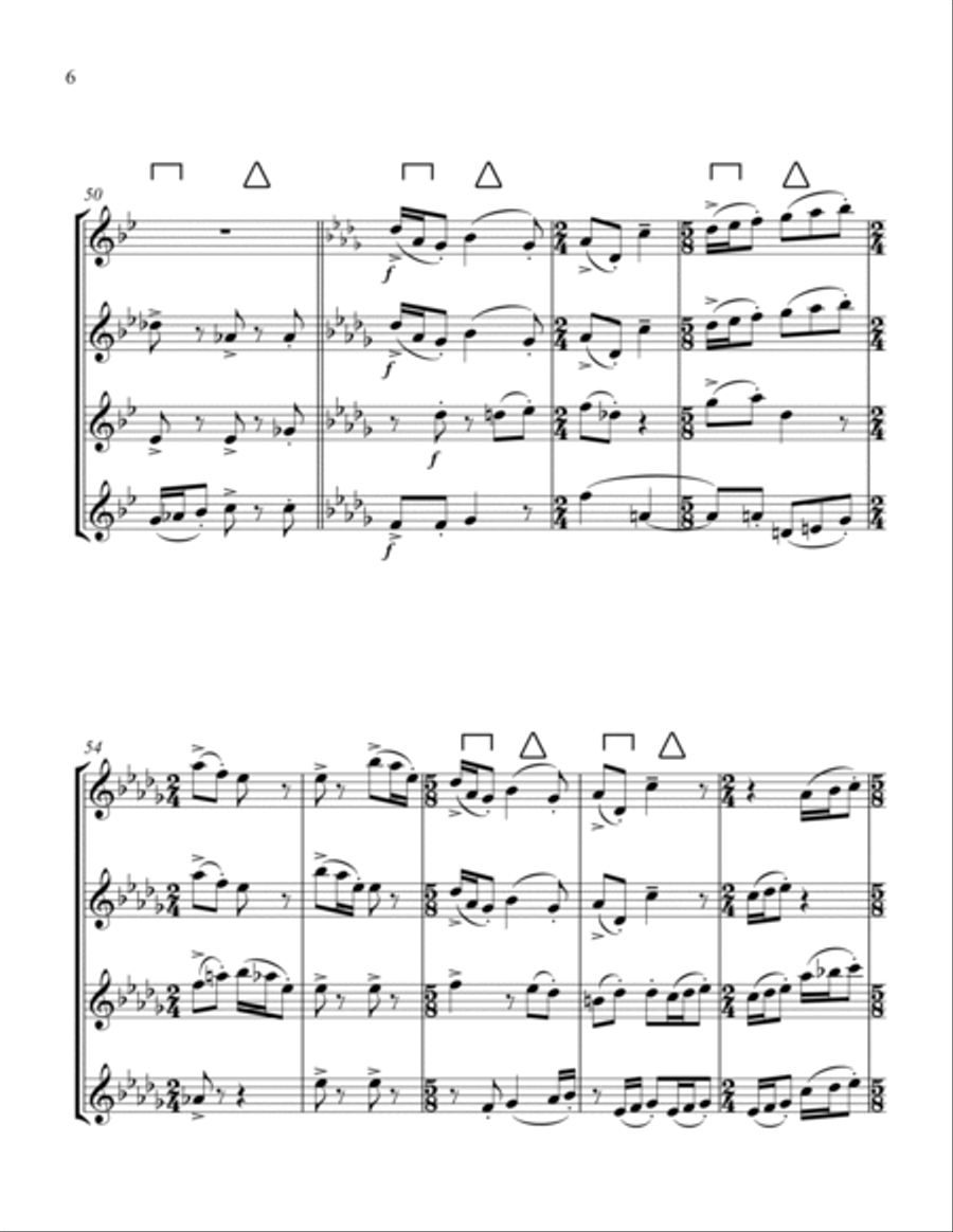 Fairy-Tale Ending Flute Quartet scores gallery preview page 6