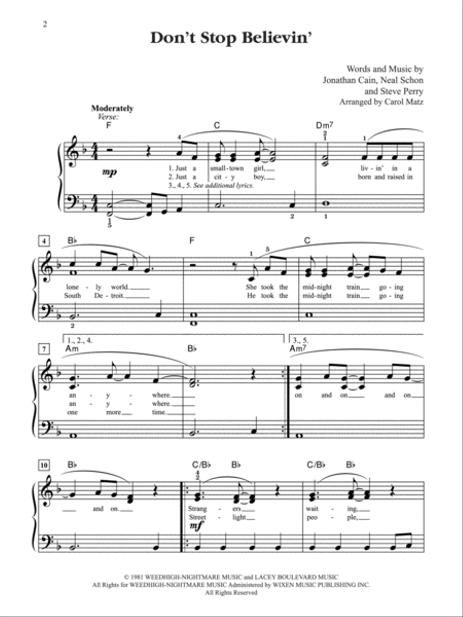 Don't Stop Believin' Small Ensemble scores gallery preview page 2
