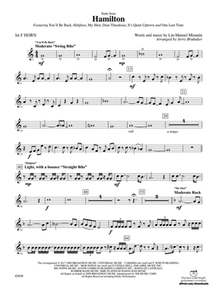 Hamilton, Suite from: 1st F Horn