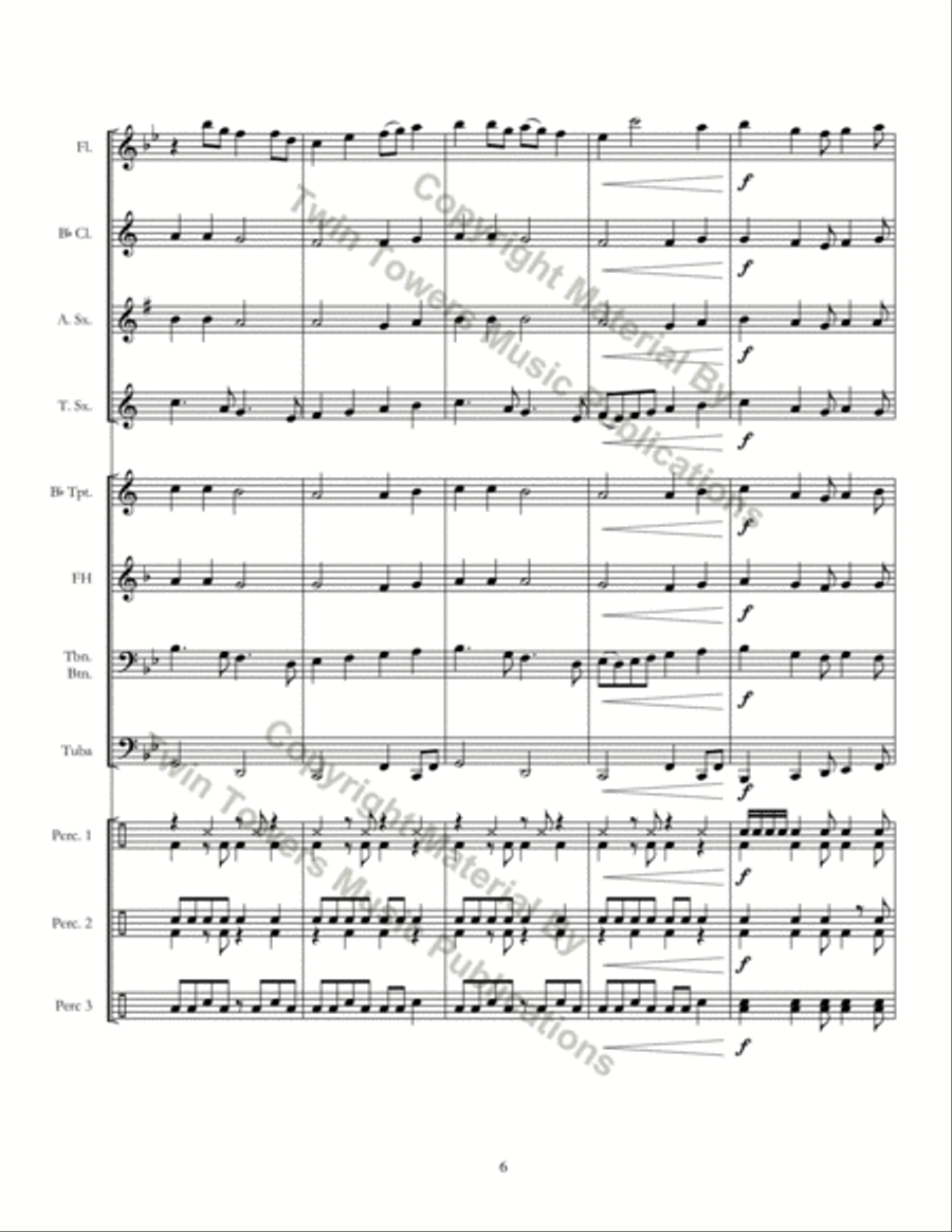 Chuck Goes Latin Concert Band scores gallery preview page 7