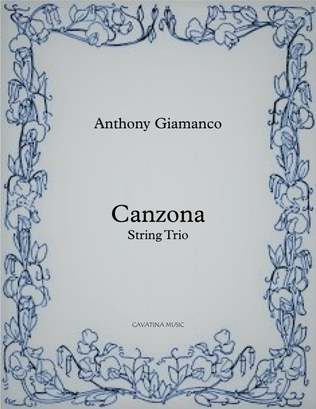 Book cover for Canzona (for String Trio)