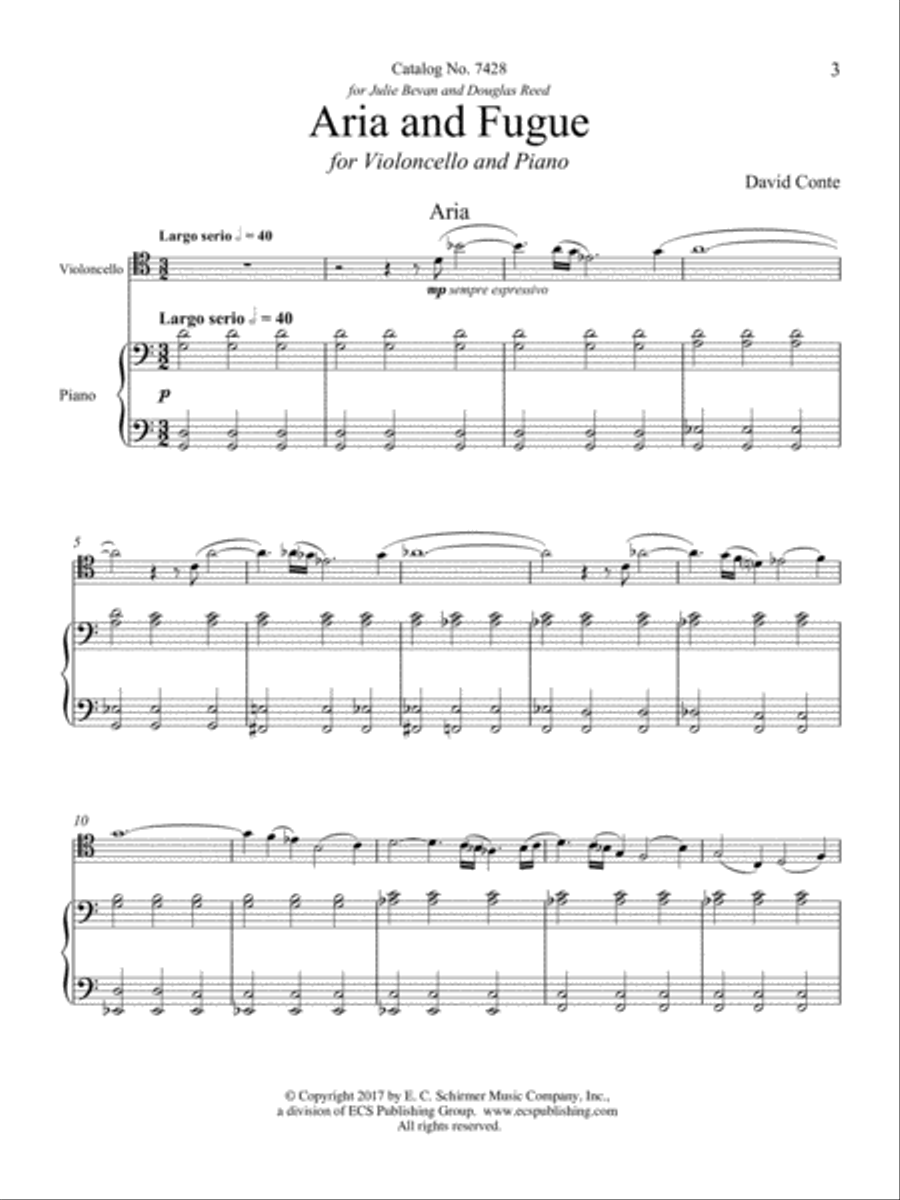 Aria and Fugue Piano Accompaniment scores gallery preview page 2