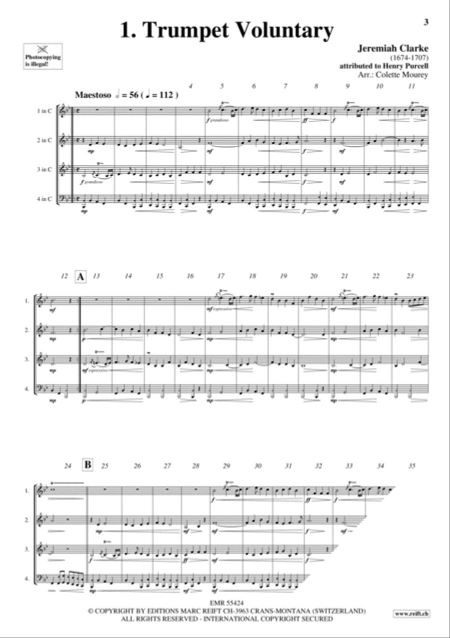 10 Greatest Voluntaries 10 Greatest Voluntaries Woodwind Quartet scores gallery preview page 3