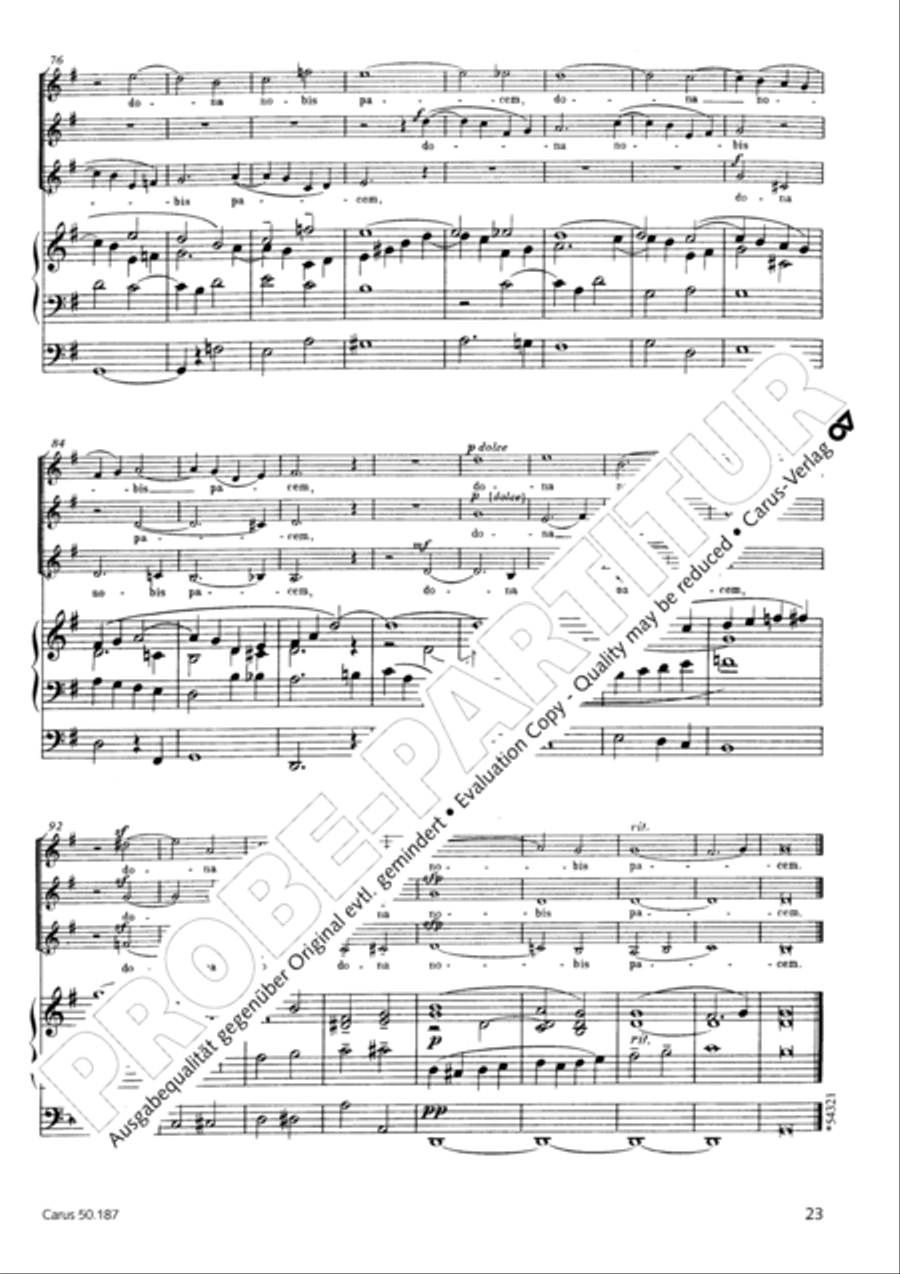 Mass in g minor SSA scores gallery preview page 24