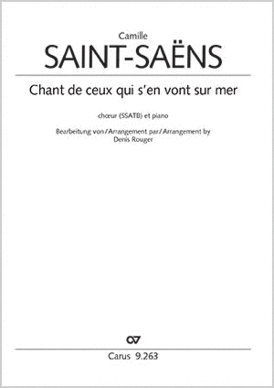 Chant de ceux qui s'en vont sur mer SSATB scores gallery preview page 1