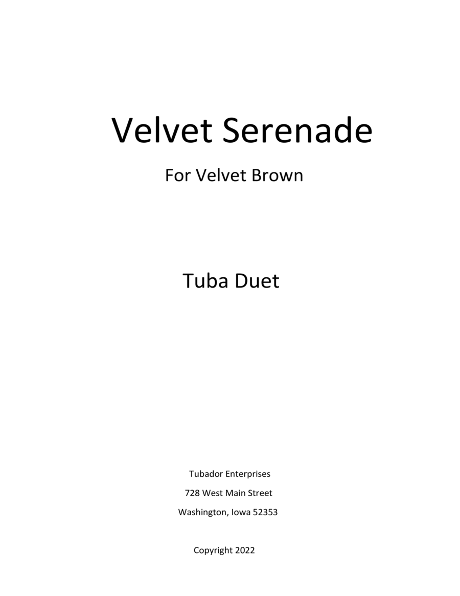 Velvet Serenade Velvet Serenade Brass Duet scores gallery preview page 1