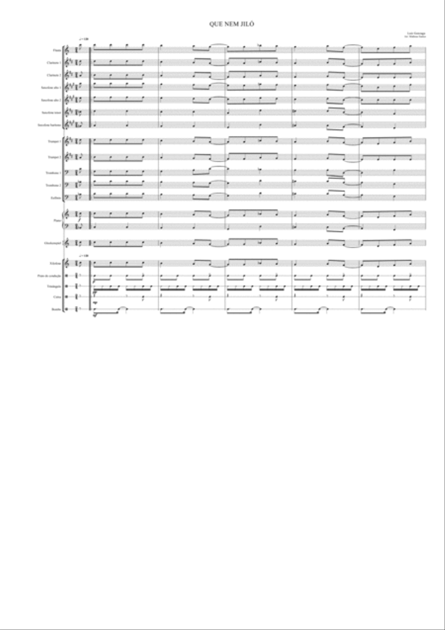 Qui Nem Jiló - Luis Gonzaga Large Ensemble scores gallery preview page 1