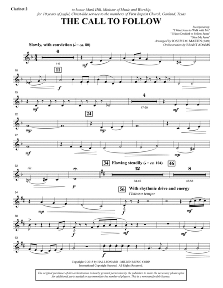 A Journey To Hope (A Cantata Inspired By Spirituals) - Bb Clarinet 2