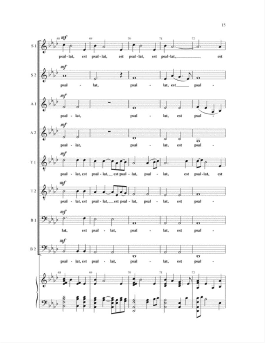 Cum Laude Ego Canto (With Praise I Will Sing) Divisi scores gallery preview page 15