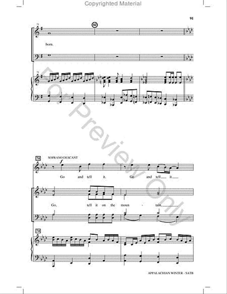 Appalachian Winter Choir scores gallery preview page 90