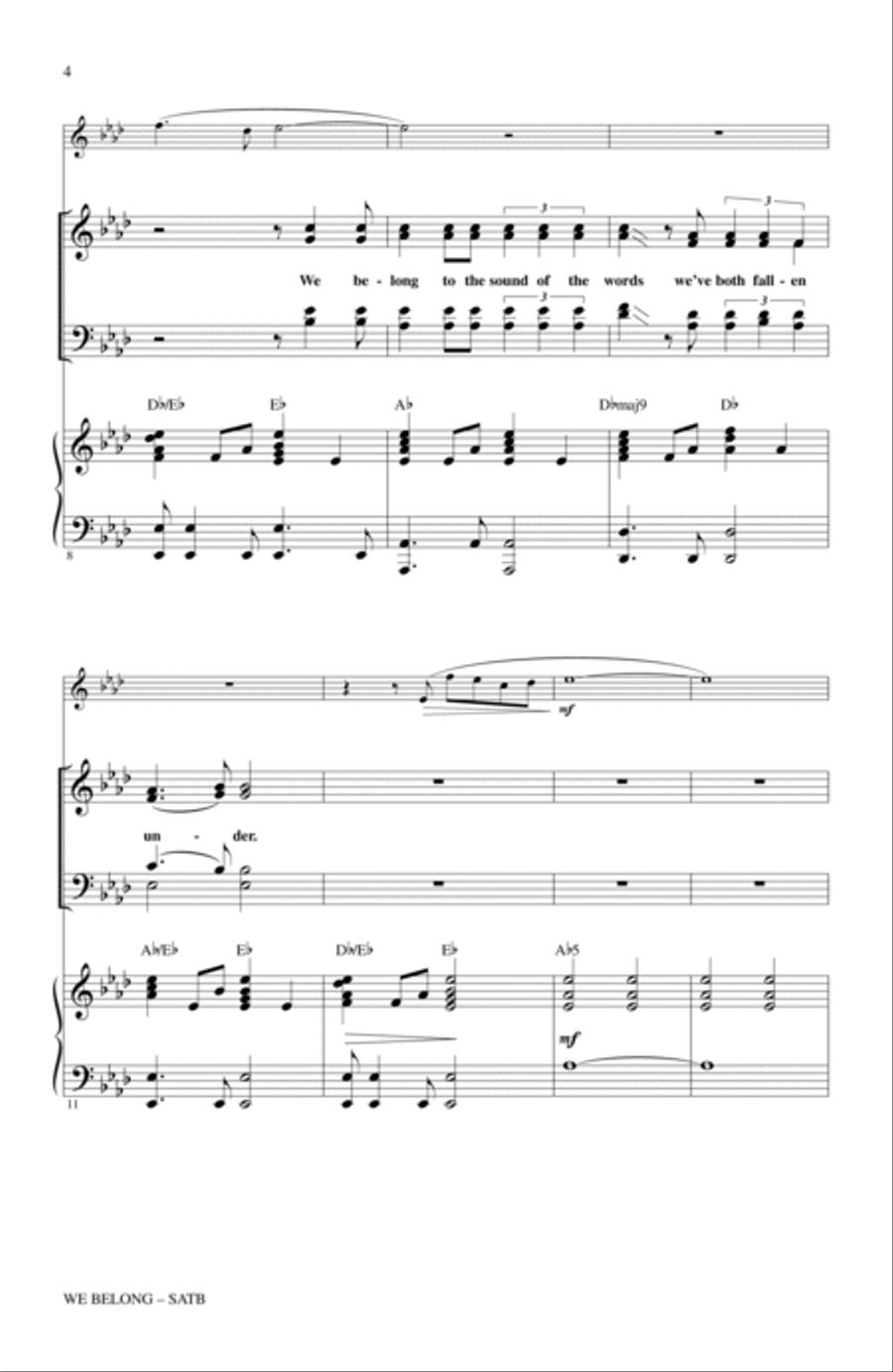 We Belong 4-Part scores gallery preview page 2