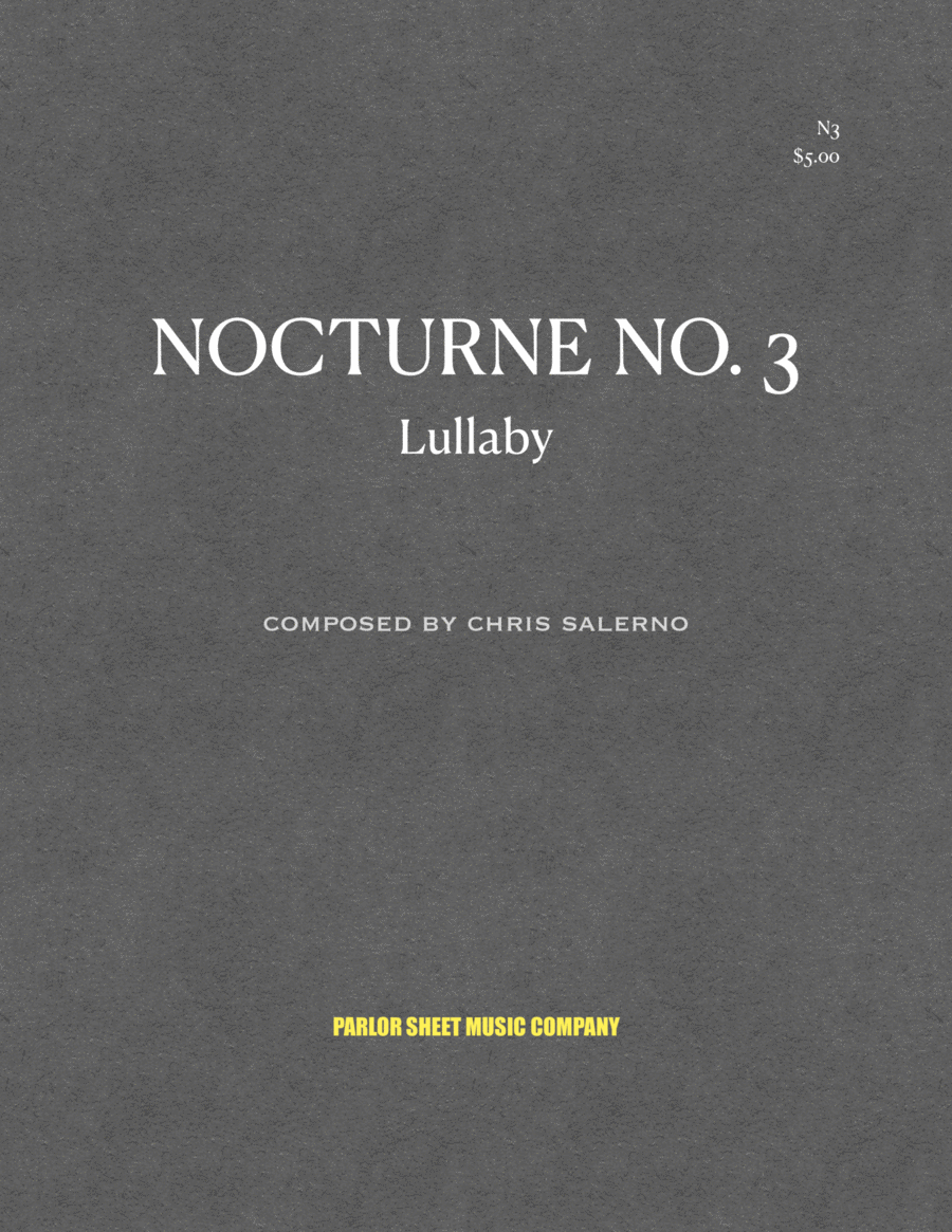 Nocturne No. 3 (Lullaby) Chamber Music scores gallery preview page 1