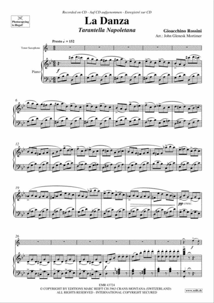 La Danza Tenor Saxophone scores gallery preview page 3