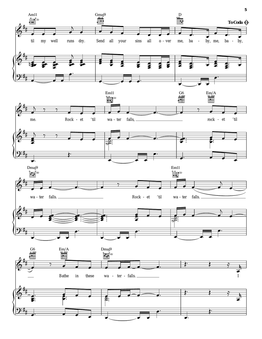 Rocket Piano, Vocal, Guitar scores gallery preview page 5