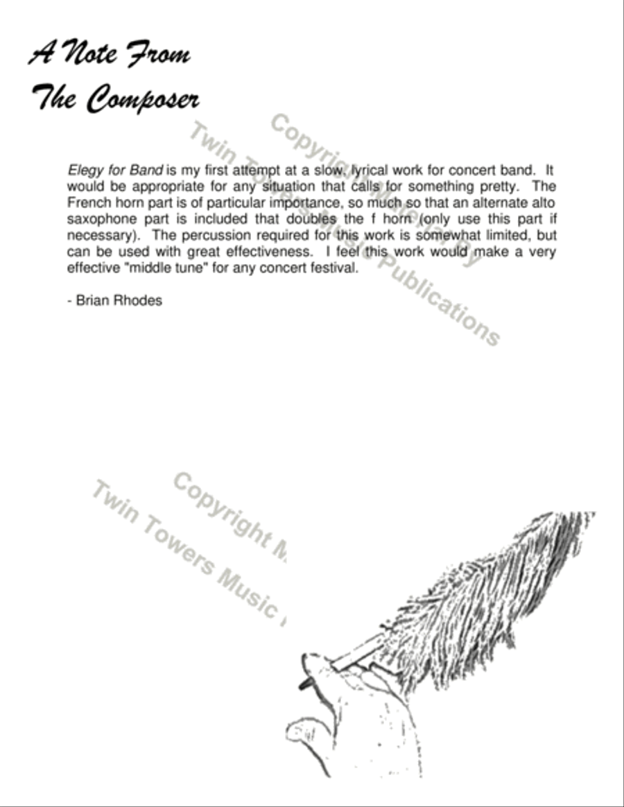 Elegy Elegy Concert Band scores gallery preview page 3