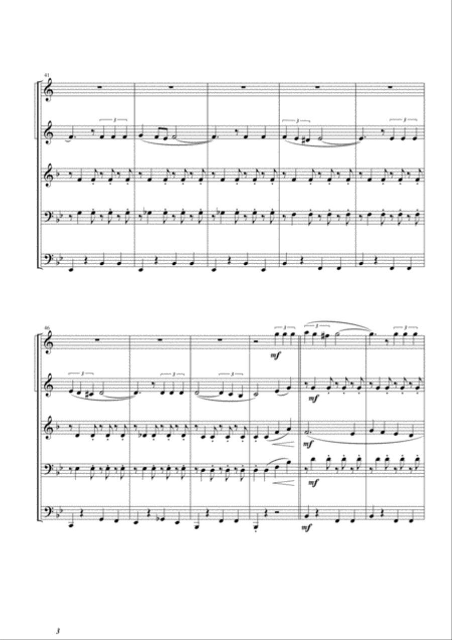 Can't Take My Eyes Off Of You Brass Ensemble scores gallery preview page 5
