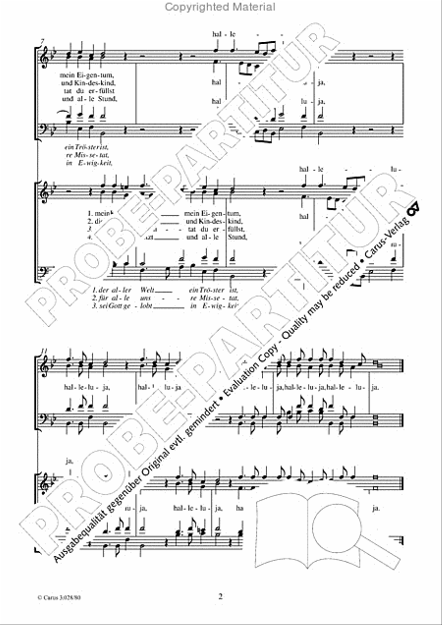 Erstanden ist der heilig Christ 4-Part scores gallery preview page 3