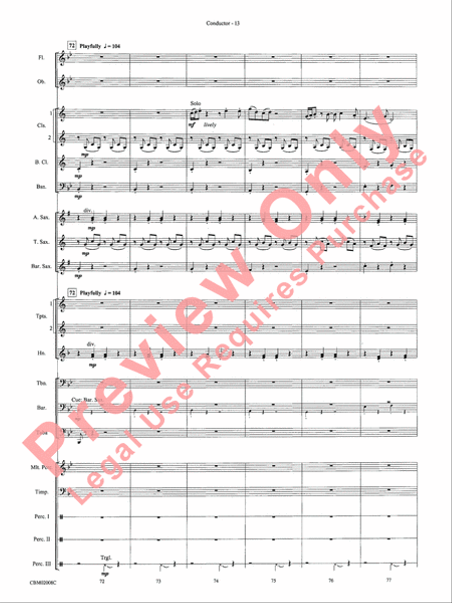 The Lord of the Rings: The Fellowship of the Ring, Highlights from Concert Band scores gallery preview page 15