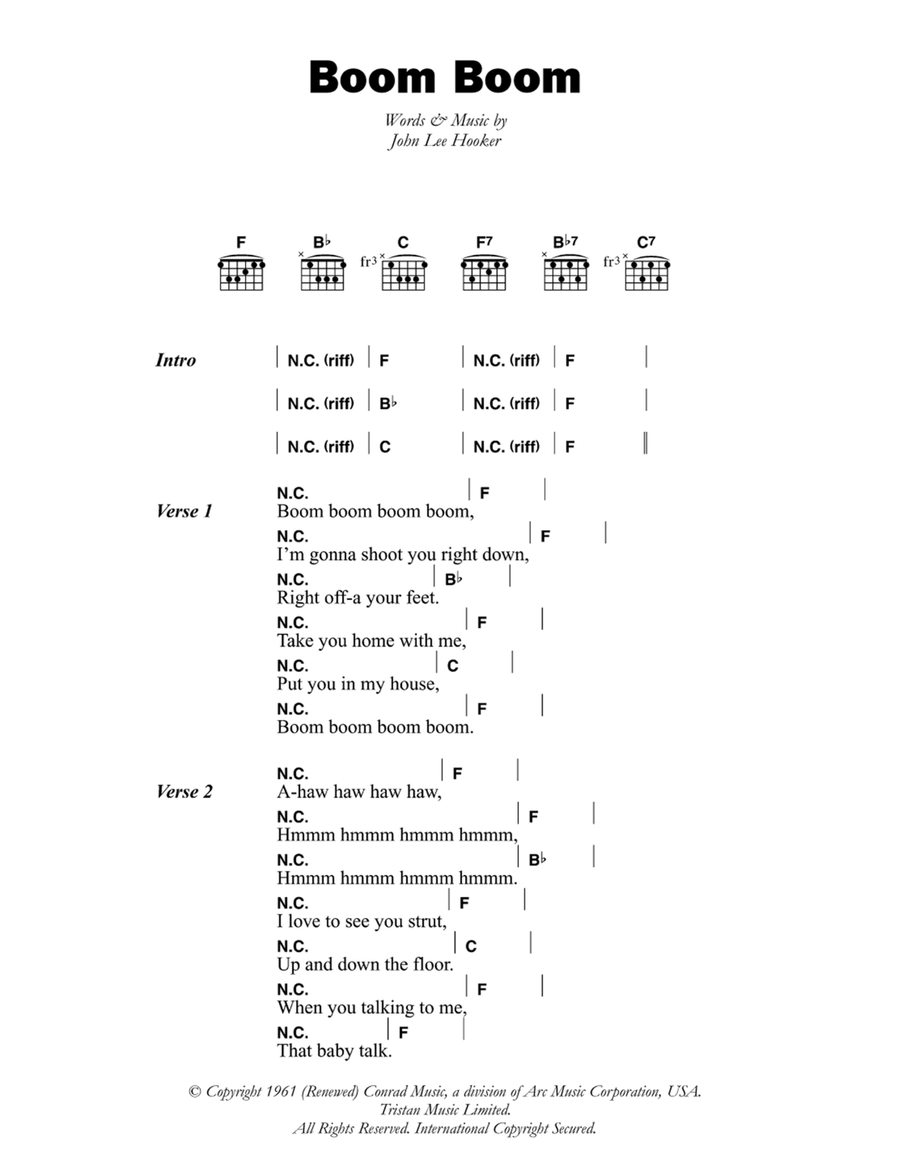 Boom Boom Electric Guitar scores gallery preview page 1