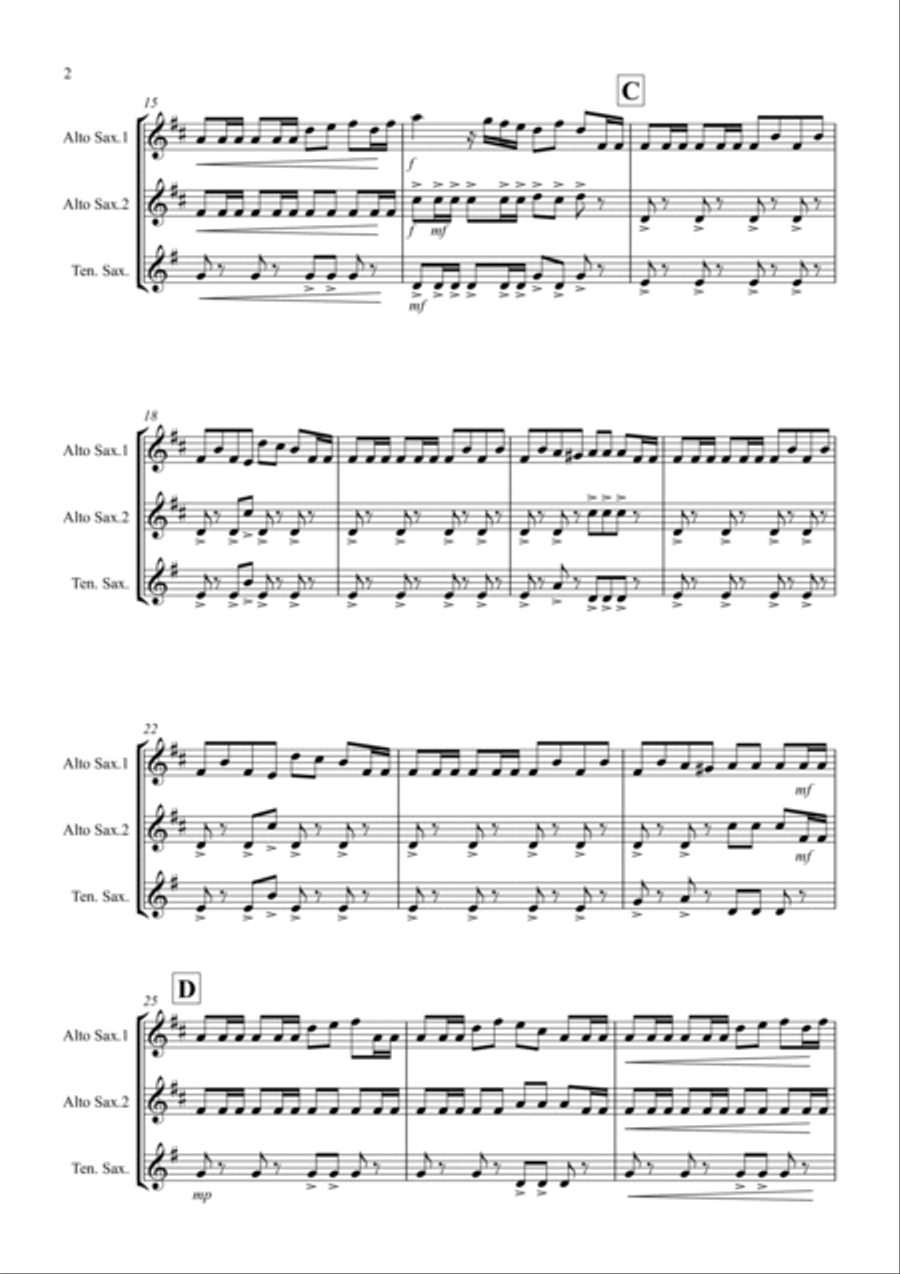 William Tell Overture for Saxophone Trio Woodwind Trio scores gallery preview page 2