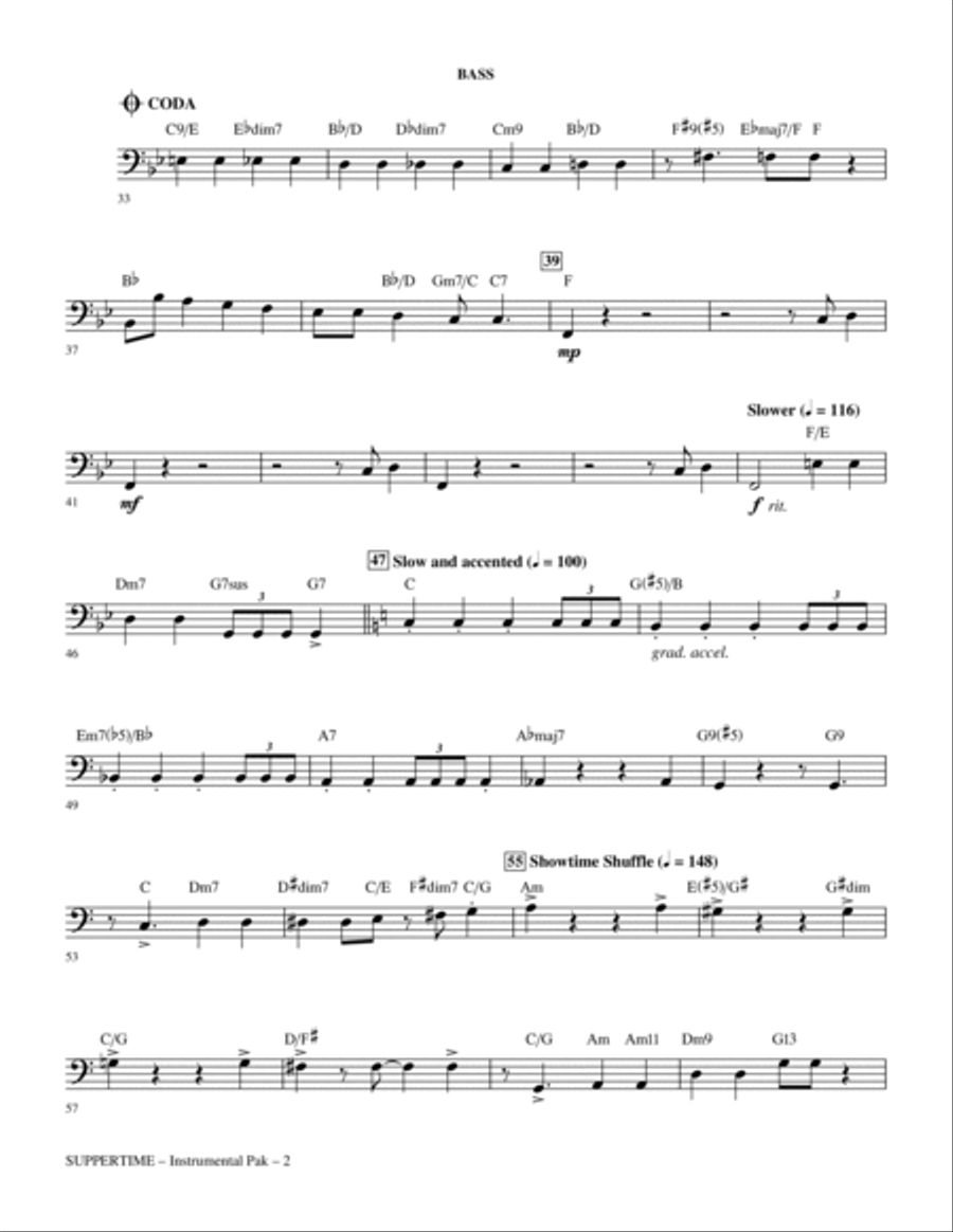 Suppertime - Bass Suppertime - Bass Choir scores gallery preview page 2