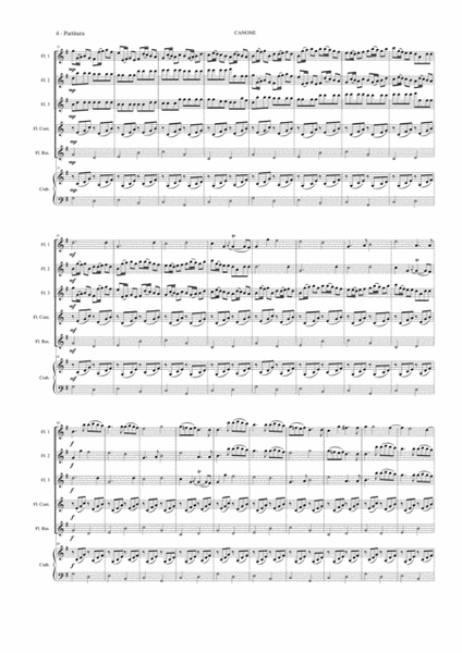 Canone di Pachelbel trascrizione per ensemble di flauti image number null