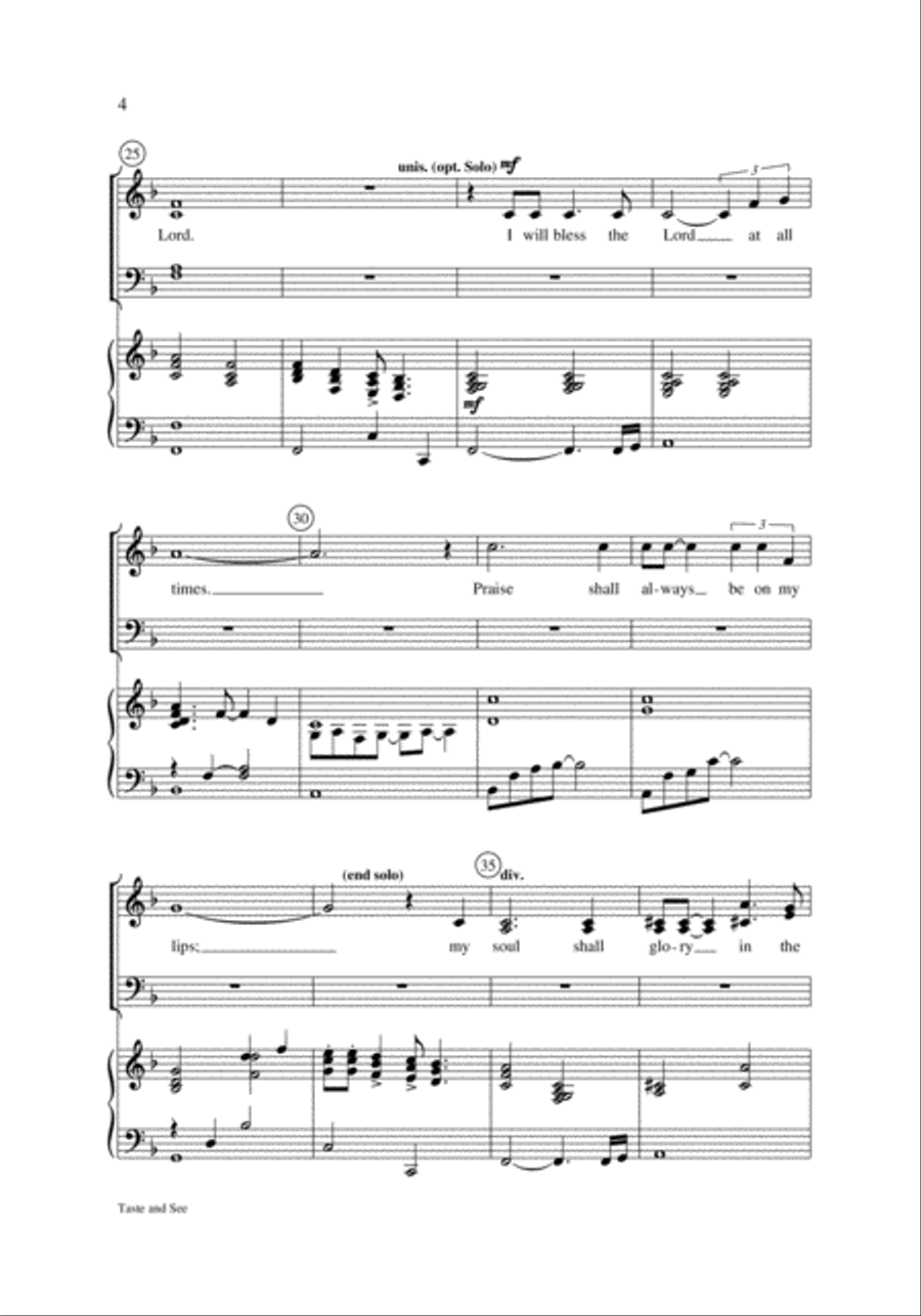 Taste and See 4-Part scores gallery preview page 4