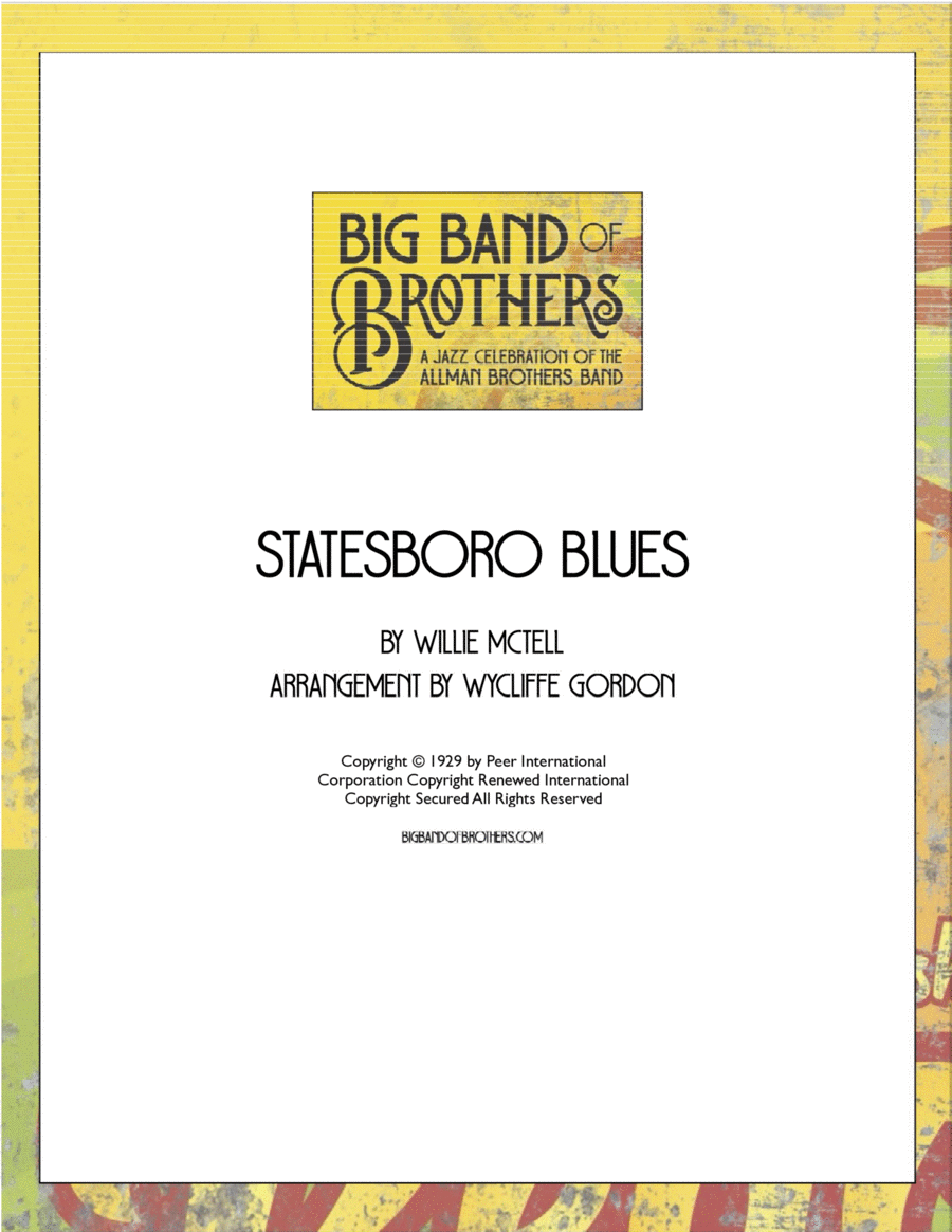 Statesboro Blues Jazz Ensemble scores gallery preview page 1