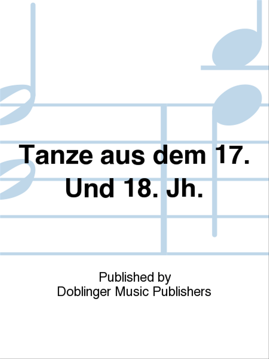 Tanze aus dem 17. Und 18. Jh. Performance Score scores gallery preview page 1