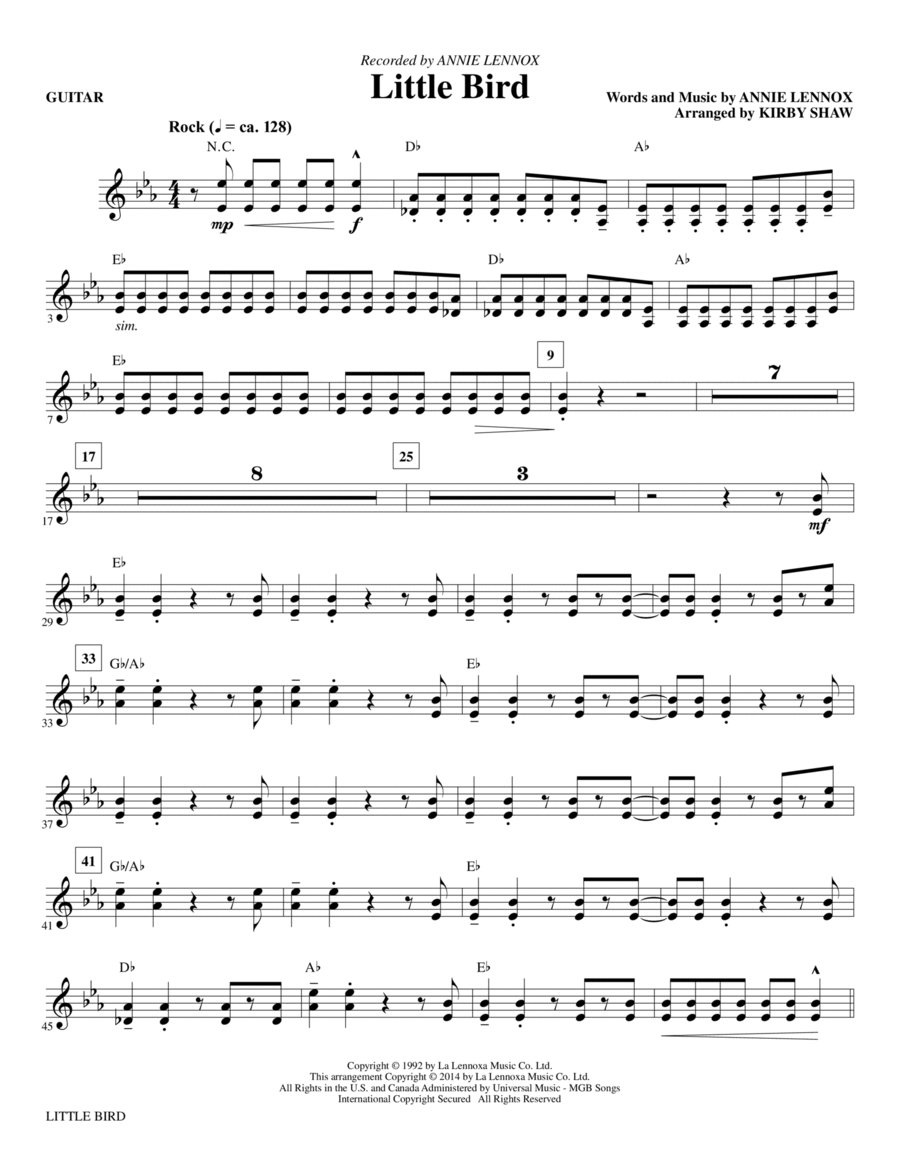 Little Bird - Guitar Little Bird - Guitar Choir scores gallery preview page 1
