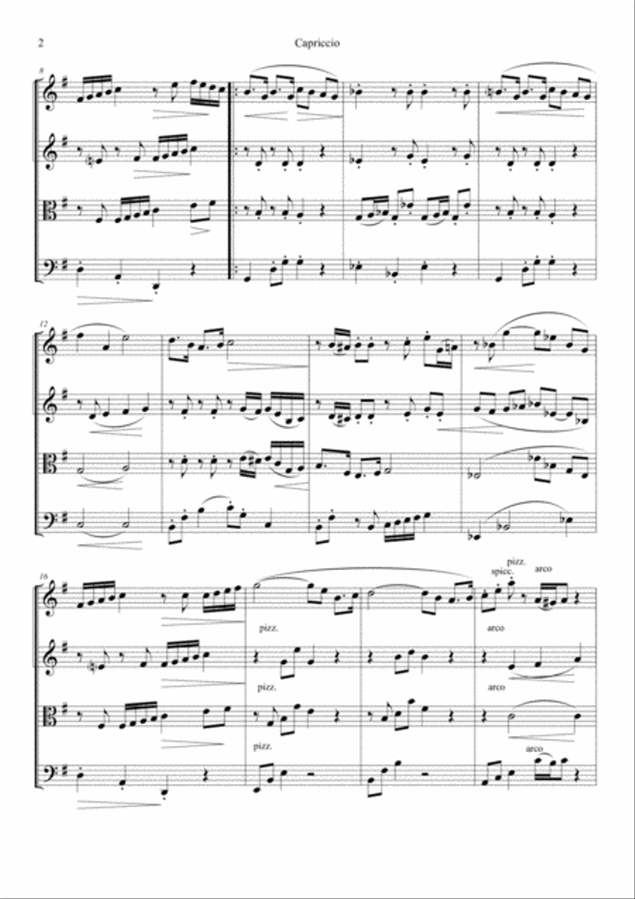 Capriccio String Quartet scores gallery preview page 2