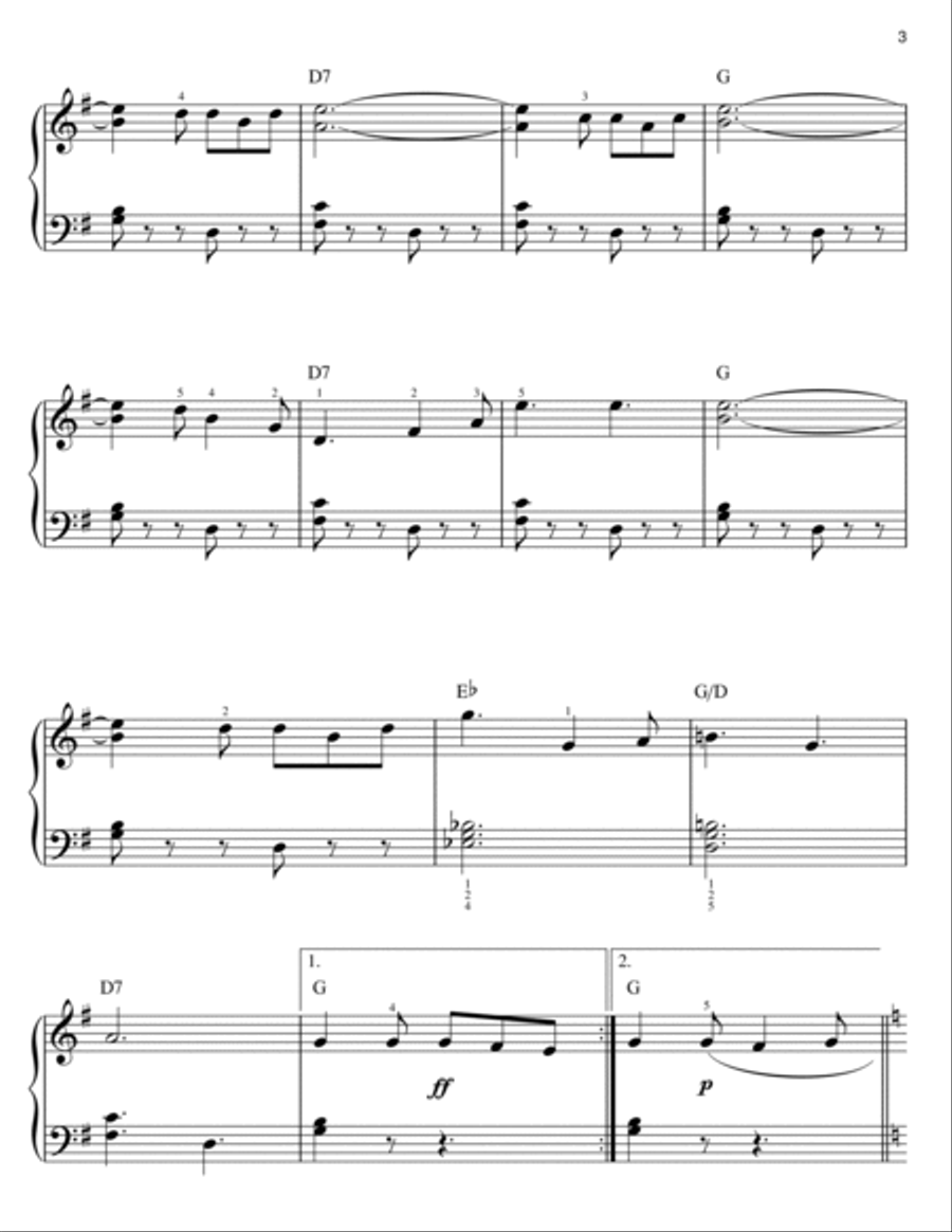 Washington Post March (arr. Phillip Keveren) Easy Piano scores gallery preview page 3