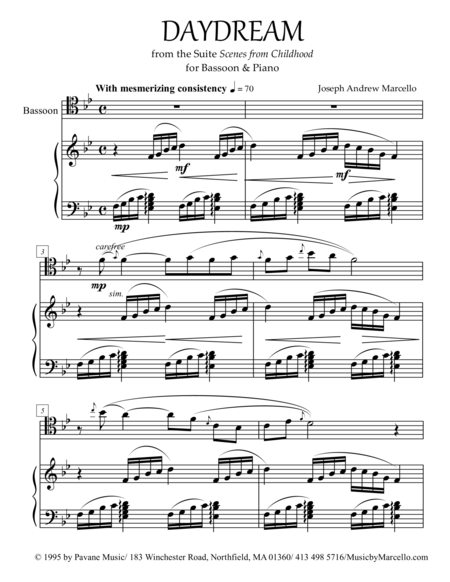 Daydream - from 'Scenes from Childhood' for Bassoon & Piano image number null