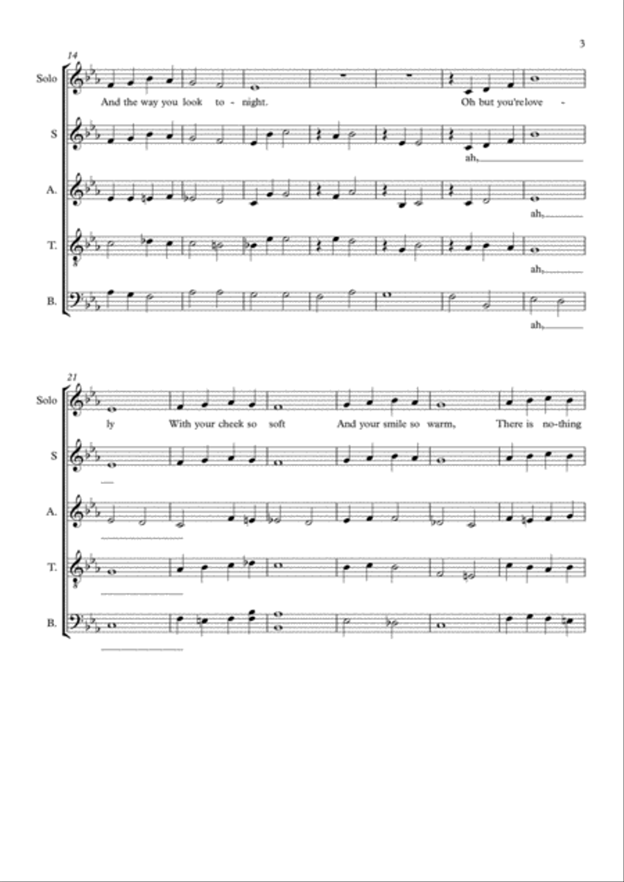 The Way You Look Tonight 4-Part scores gallery preview page 3