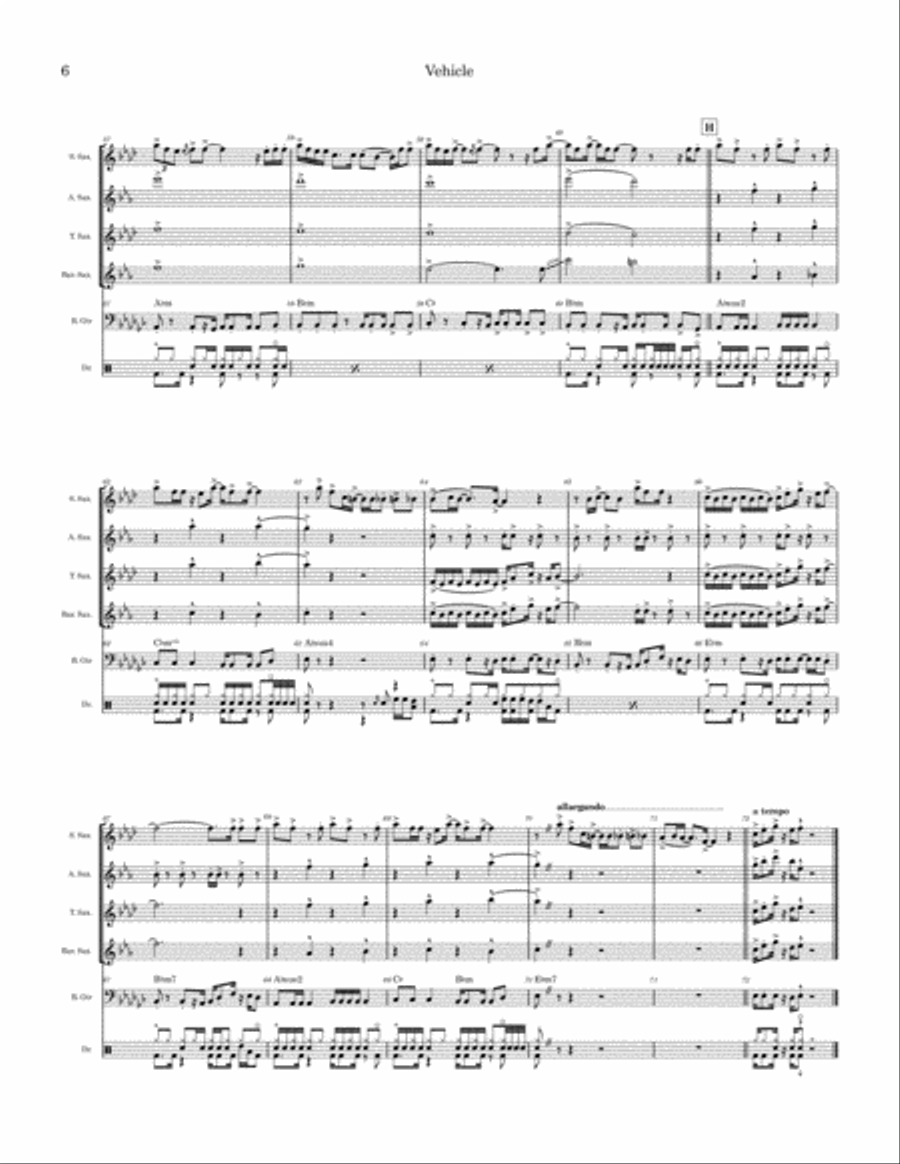 Vehicle Saxophone Quartet scores gallery preview page 6