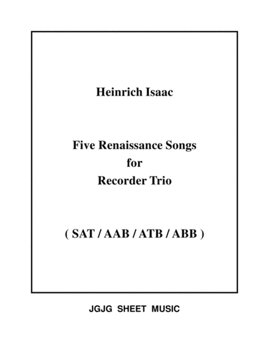 Five Renaissance Songs for Recorder Trio image number null