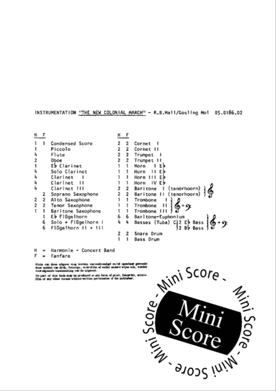 The New Colonial March Fanfare Band scores gallery preview page 4