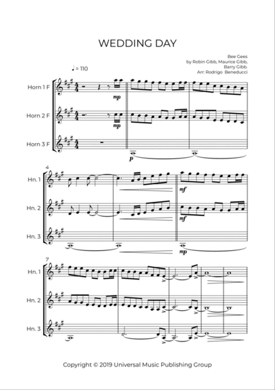 Wedding Day Horn scores gallery preview page 2
