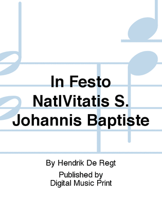 In Festo NatIVitatis S. Johannis Baptiste