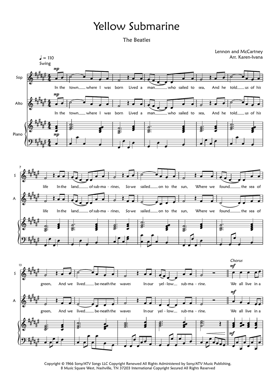 Yellow Submarine Yellow Submarine SA scores gallery preview page 1