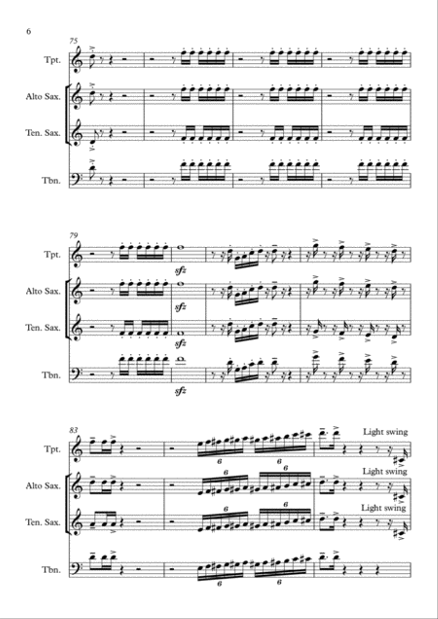 Uptown Funk Uptown Funk Small Ensemble scores gallery preview page 6