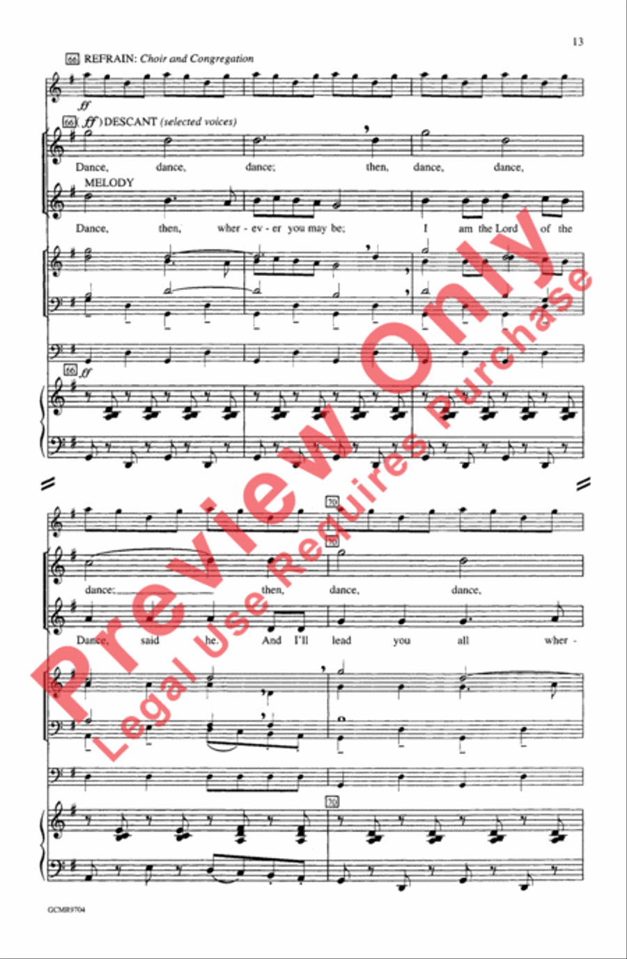 Concertato on Lord of the Dance 4-Part scores gallery preview page 13