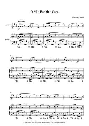 Book cover for O Mio Babbino Caro - Giacomo Puccini (Flute + Piano)