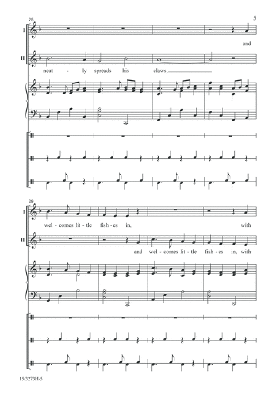 How Doth the Little Crocodile 2-Part scores gallery preview page 5